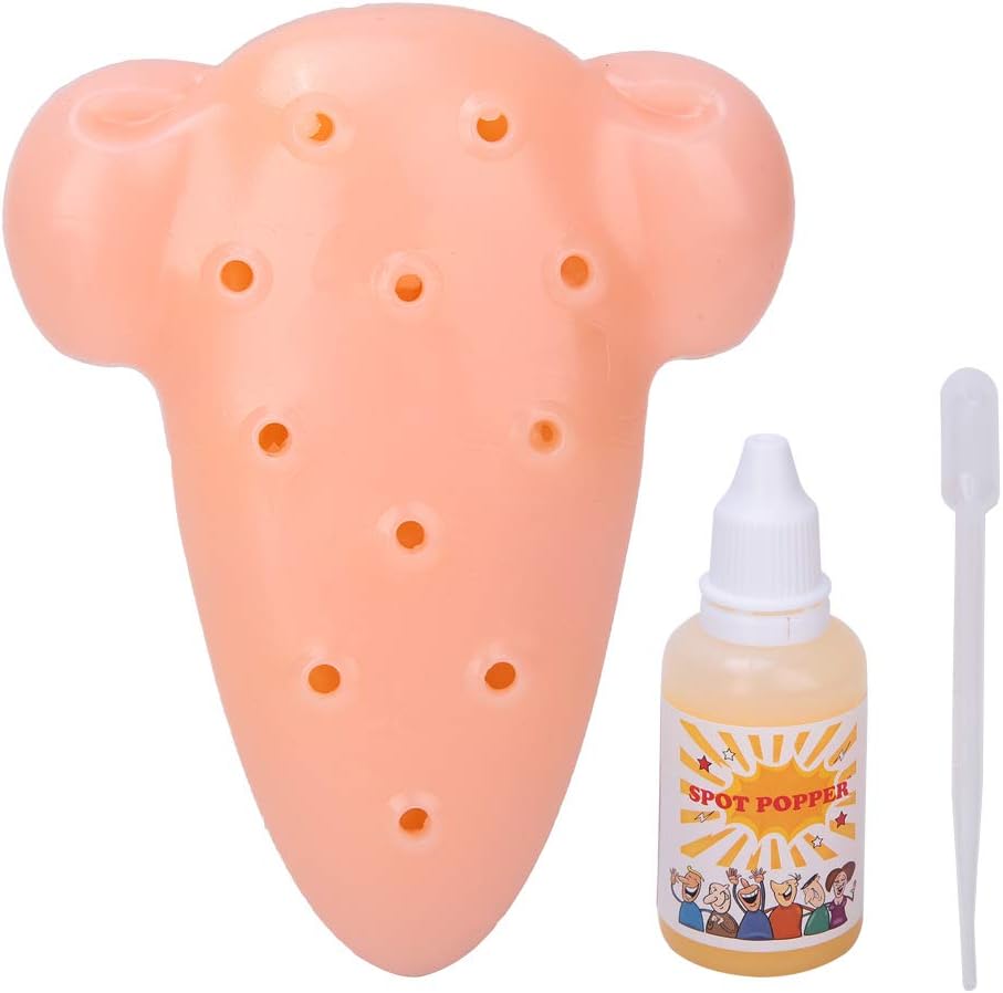 Pimple Popper Toy, Wacky NosE Shaped Pimple Popping Toy Funny Nose Decompression Acne Toys, Soft And Elastic, Popper Remover Stop Picking Your Face Blackheads Remover
