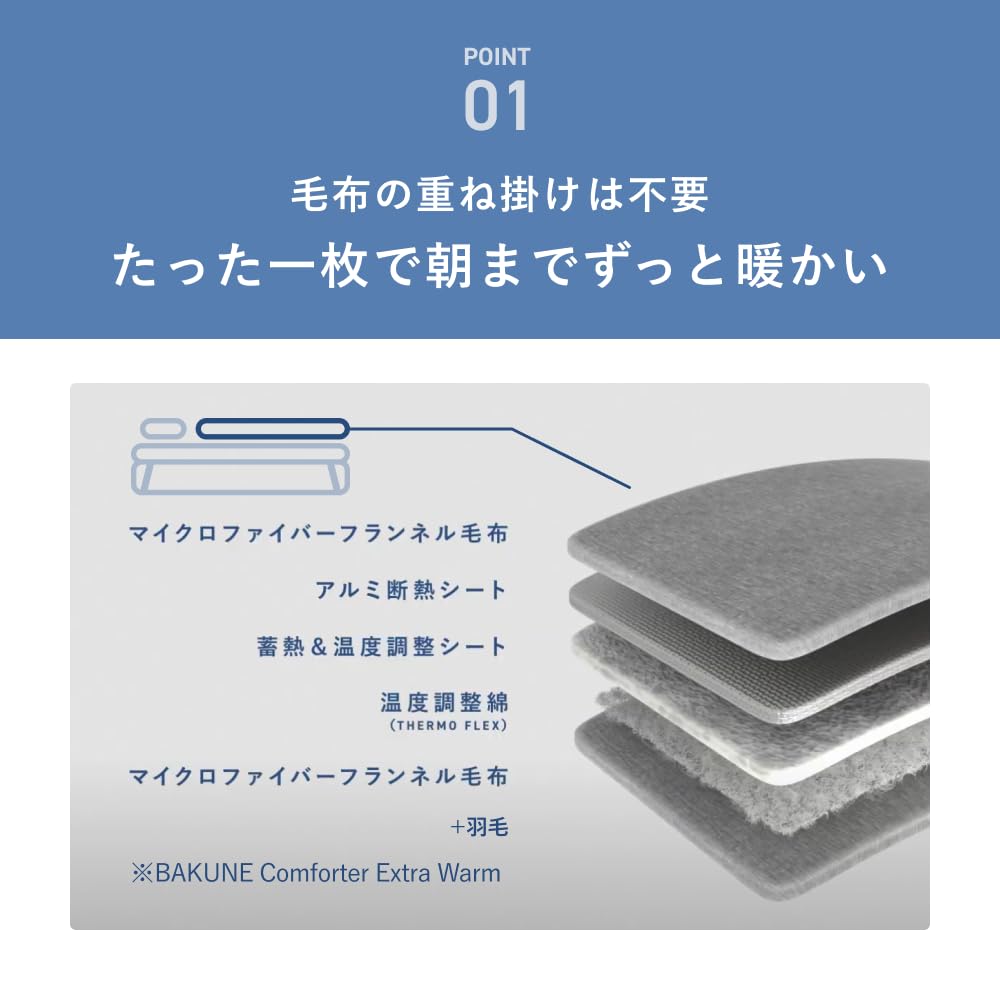 Amazon｜[TENTIAL] 【真冬用寝具2点セット】BAKUNE Comforter Extra