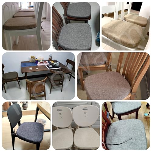 Chair Cushion Kitchen, Memory Foam Chair Pads, 40x38/43x40/43x42cm with Ties Non-Slip Chair Pads,Outdoor Indoor Seat Cushion for Dining Office Garden Chair(Color3,40x38x8cm) - Cosy Home Interiors Chair Cushion Kitchen, Memory Foam Chair Pads, 40x38/43x40/43x42cm with Ties Non-Slip Chair Pads,Outdoor Indoor Seat Cushion for Dining Office Garden Chair(Color3,40x38x8cm) - Image 2
