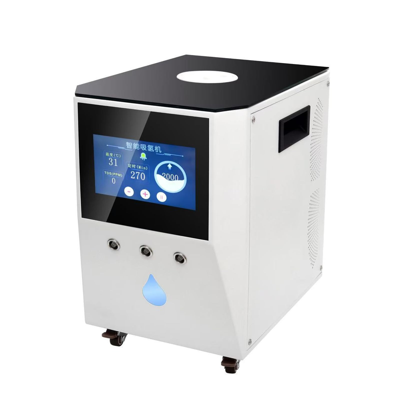 Inhalator wodoru molekularnego z technologią SPE PEM, czystość 99,99%, ulepszony gaz Browns, 3 porty, regulowany przepływ przez 6 godzin