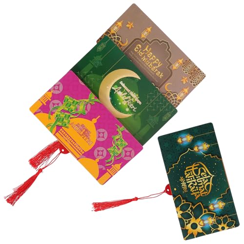 NUOLUX 4個折りたたみ式赤封筒財 カード収納 伝統的お祝い用赤いお袋 財 メンズ向け おしゃれで縁起良い封筒 プレゼントや祭事に