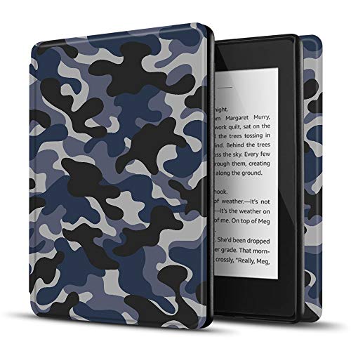 TNP Case voor Kindle Paperwhite 10e Gen / 10 generatie 2018 release - Slim Light Smart Cover Sleeve met Auto Sleep Wake Compatibel met Amazon Kindle Paperwhite 2019 2020 versie (Camofladge Grijs)