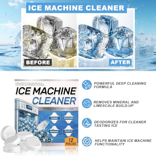 Ice Machine Cleaner Tablets - 24 Pack, Nickel-Safe Descaler