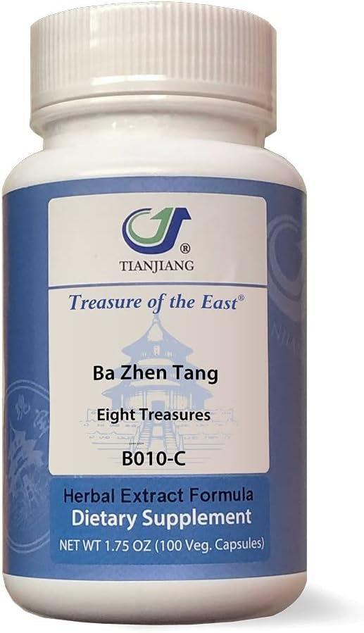Treasure of the East, Eight Treasures - Ba Zhen Tang (5:1 Concentrated Herbal Extract Formula, 100 Capsules)