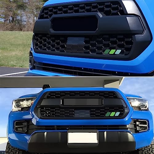 Image of HZEL Car Grille Decor Badge, Tri-Color Emblem Auto Grid Insert Trims Decals, Vehicle Front Mesh Grille Label Decoration Sticker Accessories, Compatible with Sequoia 4-Runner High-Lander (Style J)