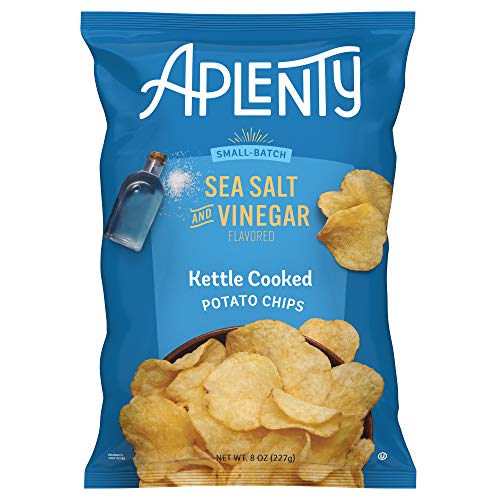 Amazon Brand, Aplenty Kettle Cooked Potato Chips, Sea Salt And Vinegar, 8 Oz