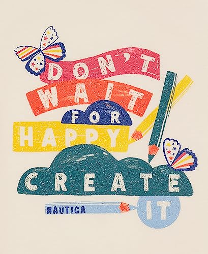 Image of Nautica Girls Short Sleeve T-Shirt with Fun Graphic Design, Cotton Tee with Tagless Interior