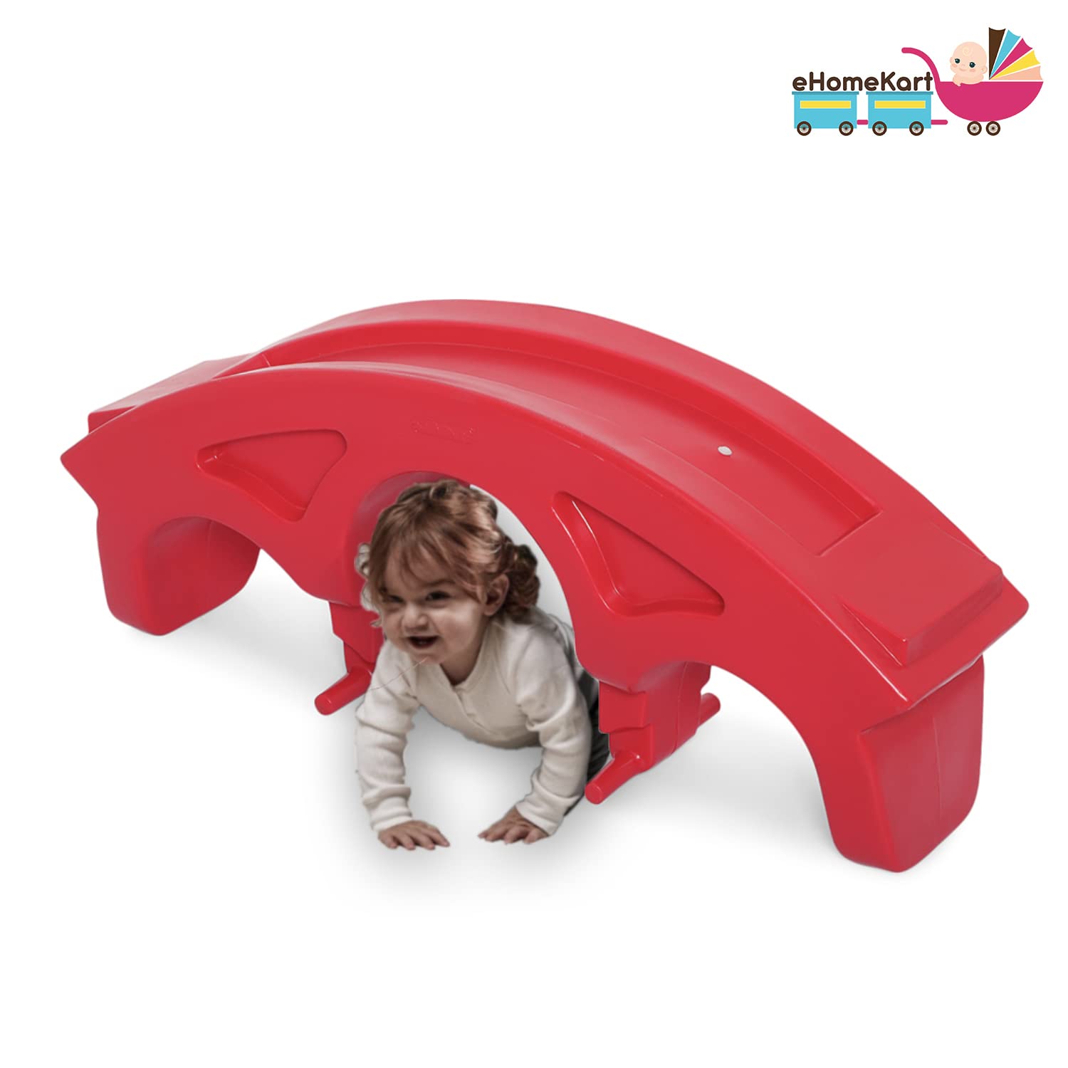 eHomeKart Playgro 3 in 1 See Saw Tunnel Rocker for Kids - 2 in 1 Tunnel and Rocker for Indoors and Outdoors - Perfect Toy for Boys and Girls of Age 1-8 Years - DIMESNSIONS: 106 x 26 x 42 cm,Red - Image 7 thumbnail
