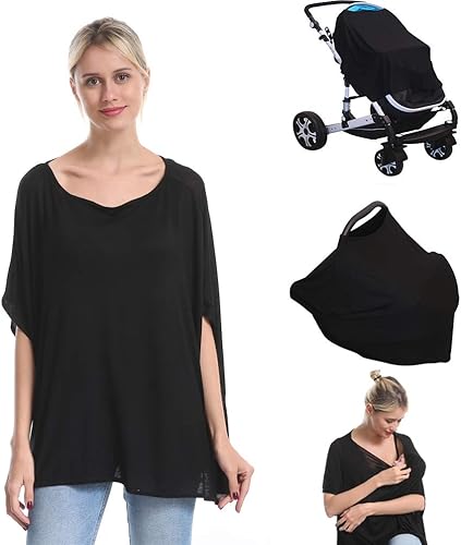 Cubierta de bambú para lactancia materna para asiento de coche toldo para bebé