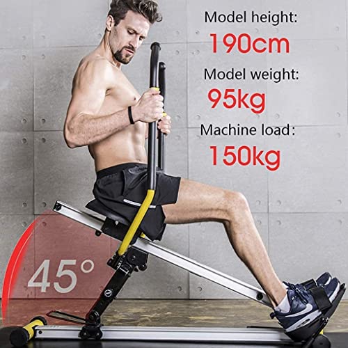 Image of Rowing Machine for Home Use Foldable Hydraulic Rowing Machine Silent Rowing Device Abdominal Fitness Equipment 5 Gears Resistance