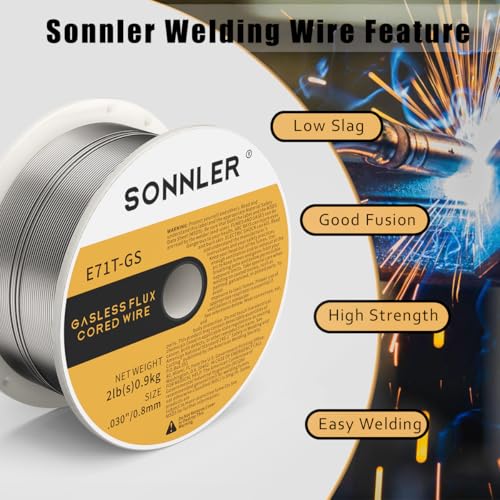 Image of .030 Flux Core Welding Wire, Mig Welding Wire, 2Lbs Low Splatter Mild Steel E71T-GS Wire Compatible With HF Fourney Harbor Welder(3 PACK) | Low Splatter Gasless Carbon Steel Mig Welding Wire Compatible With HF Fourney Harbor Welder