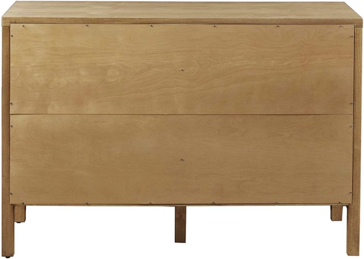Natural Wood 2-Door Accent Cabinet with Adjustable Shelves