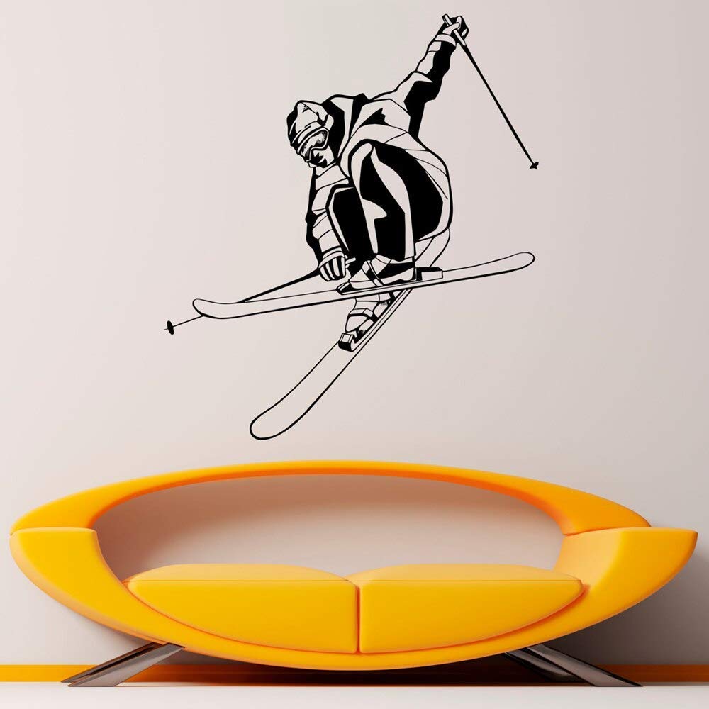 Adesivi Murali Snowboarder - Decorazione Sportiva Per Pareti, 96x30cm, Staccabile E Personalizzabile - Foto 8