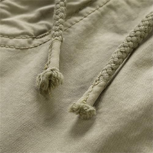 Short cargo d'été pour homme avec taille élastique et cordon
