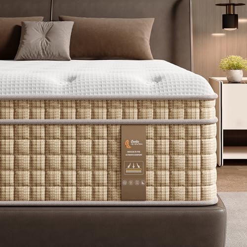14 Inch Hybrid Queen Size Mattress with Gel Memory and Pocket Springs for Pressure Relief - CertiPUR-US Certified