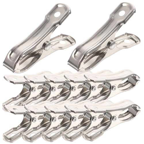 EPIGEIST 30 piezas Clips Inoxidable para Invernadero Unidades Pinzas Antideslizantes y Resistentes para Ropa Sujetadores Diseño Reforzado para Jardín y Secado