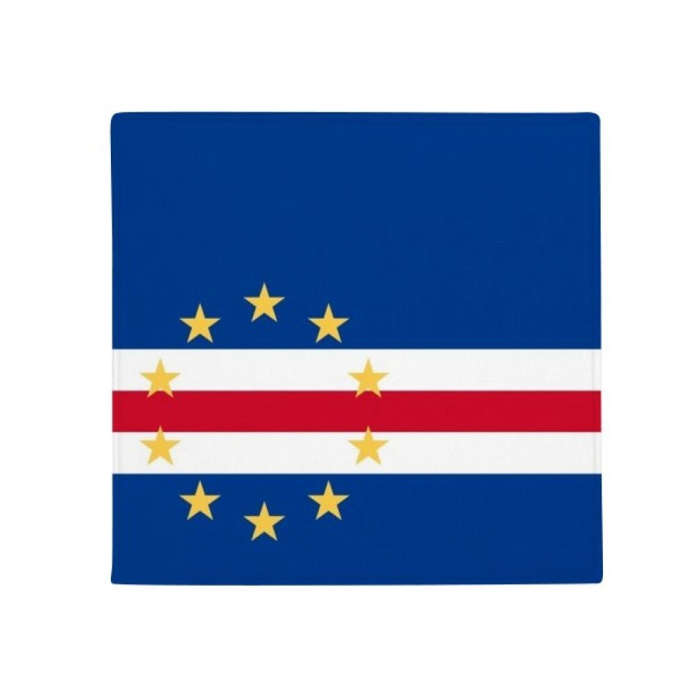 Tapis Cap-Vert drapeau national antidérapant pour cuisine et sol de maison 80x80cm