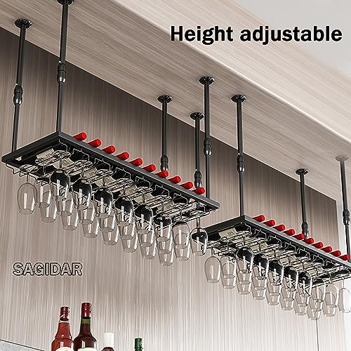 Support de bouteille flottant en fer robuste étagère suspendue modulable pour verres - 7