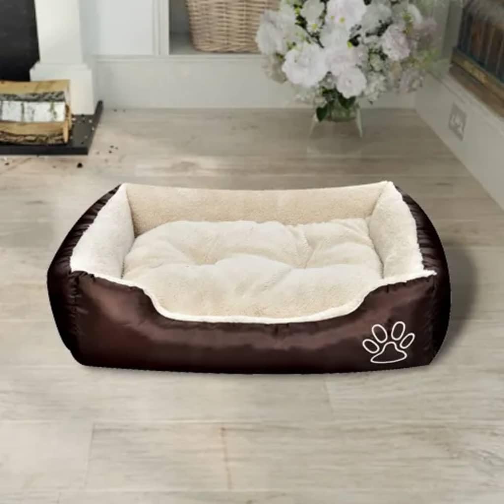 XXL Hundebett Braun Beige – Komfortables Haustierbett aus Oxford-Gewebe, weiches Kissen mit Rutschfester Unterseite, gemütlicher Schlafplatz für Hunde und Katzen im Innenbereich
