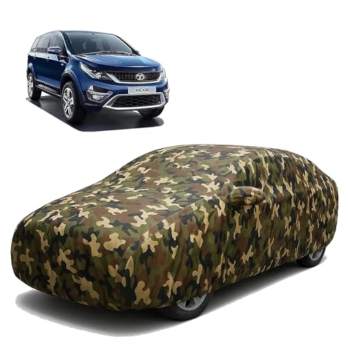 Image of Sulfar 100% Waterproof Car Body Cover for Tata Hexa - Triple-Stitched Dustproof UV, Heat & Rain Protection with Mirror Pockets, Full-Bottom Elastic & Free Storage Bag - All-Weather Indoor Outdoor (Arm