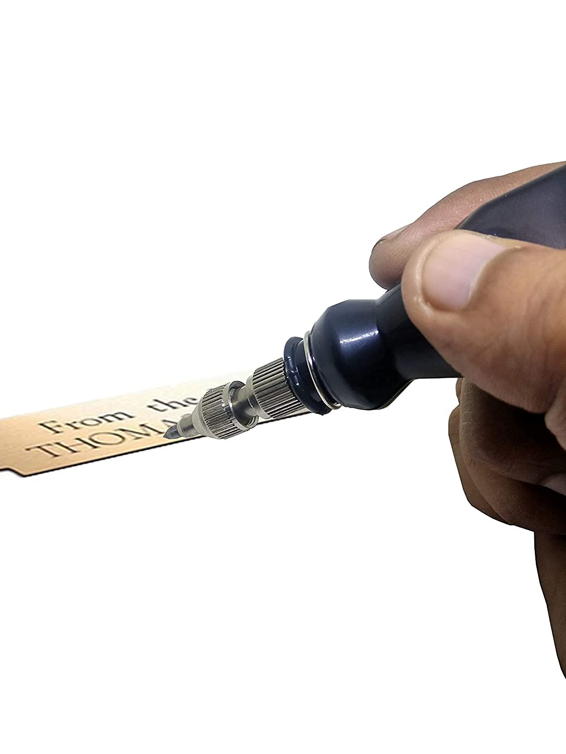 Handy Electric Engraving Machine with Carbide Point Engraver Useful to Engrave and itching on Jewellery Metal Glass Wood Plastic Glass Leather - Made in India (Black) 2