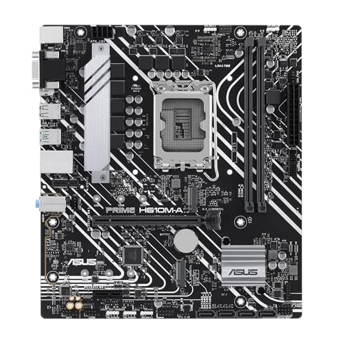 Image of ASUS Prime H610M-A-CSM Intel H610 (LGA 1700) CSM Business mATX Motherboard, with PCIe 4.0, 2X M.2, DDR5, 1GbE LAN, DP, HDMI, VGA, USB 3.2 Gen 2 Ports, ASUS Control Center Express IT Management