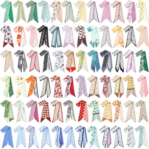 72 Pcs Bulk Purse Scarf Headband for Women Hair Purse Scarf Handbag Ribbon for Women Headband Neck Decorative Fashion Gifts