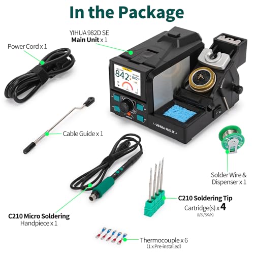 Image of YIHUA 982D SE C210 Soldering Station 200W Max. Auto Calibration and 4 Tips