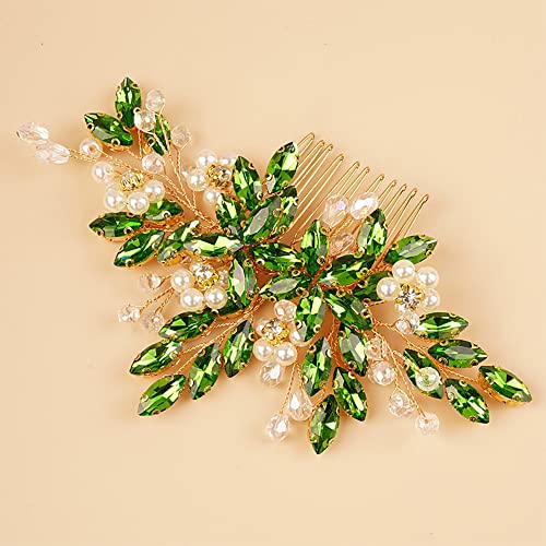 Peine Kercisbeauty Emerald Crystal para cabello verde miniatura 5