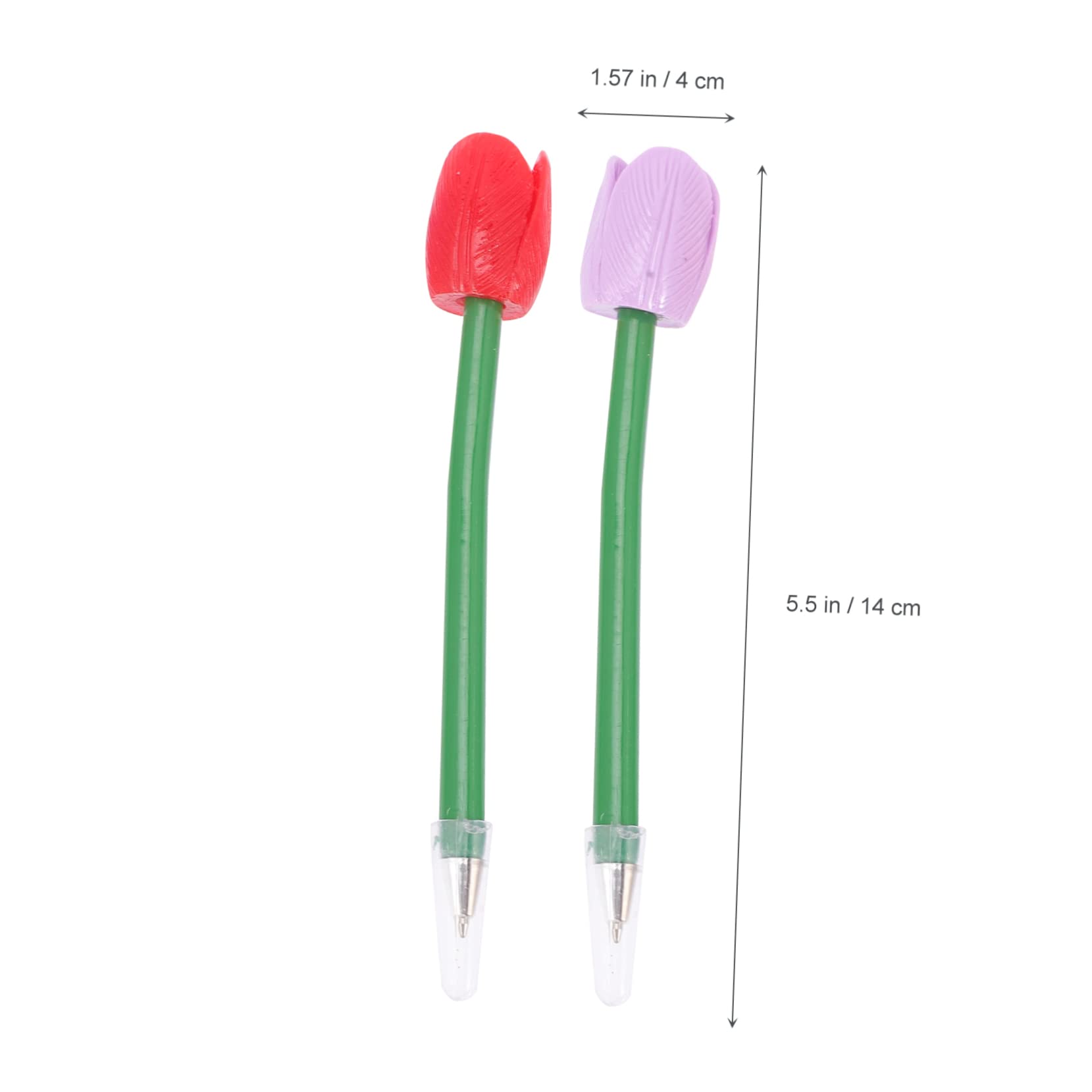 NUOBESTY 4 Set Penna A Sfera Tulipano Cancelleria Penne Mothers Day Penne Per Fiori Penna A Più Colori Rosa Mini Di Fiori Finti Floreali Novità Plastica 6 Pezzi * 4