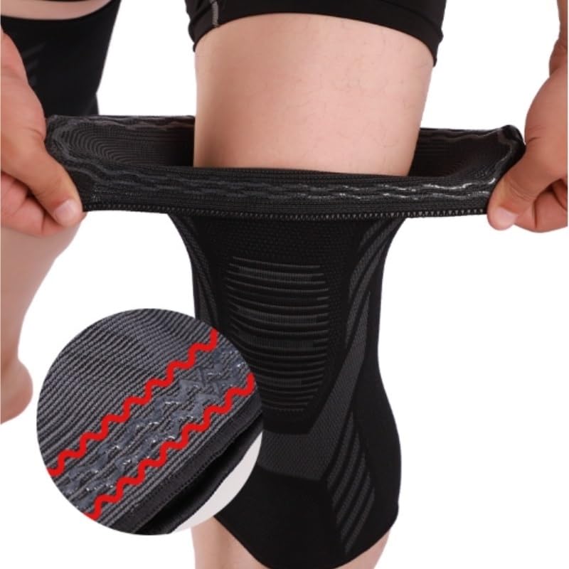Four-sided Stretch Knitted Nylon Knee Pads for Running Silicone for Men Women