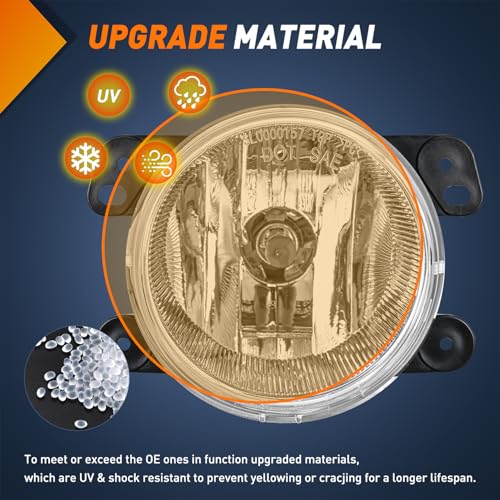 Image of Nilight Fog Lights Assembly Compatible with 2007 2008 2009 Jeep Wrangler | 2005-2008 Dodge Magnum 2009 Journey 2006-2010 Chrysler PT Cruiser 2005-2010 300 Touring Models Clear Lens