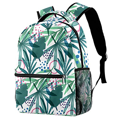 Sac à dos voyage campus vert aquarelle original, cadeau idéal ado