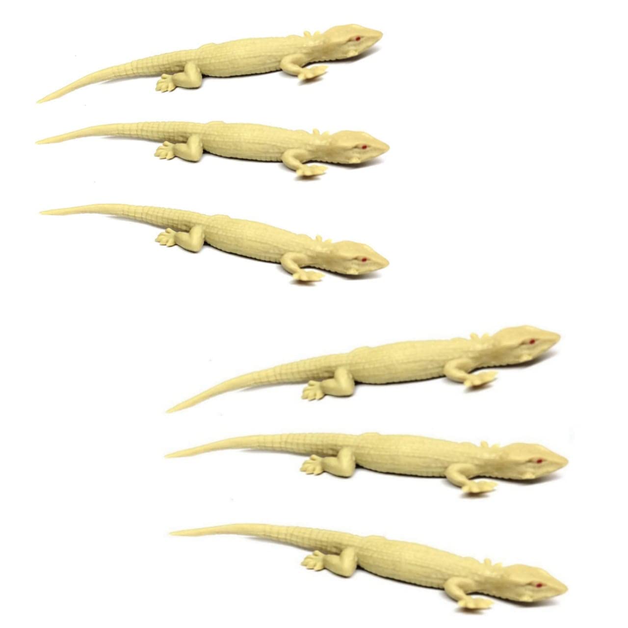 IMTION ( Chipkali 6 Pcs Real Looking ) Toys Fake Lizard House Gecko Rubber Practical Jokes And Prank Trick Toys, Set Of 6 (Multicolor), Kid