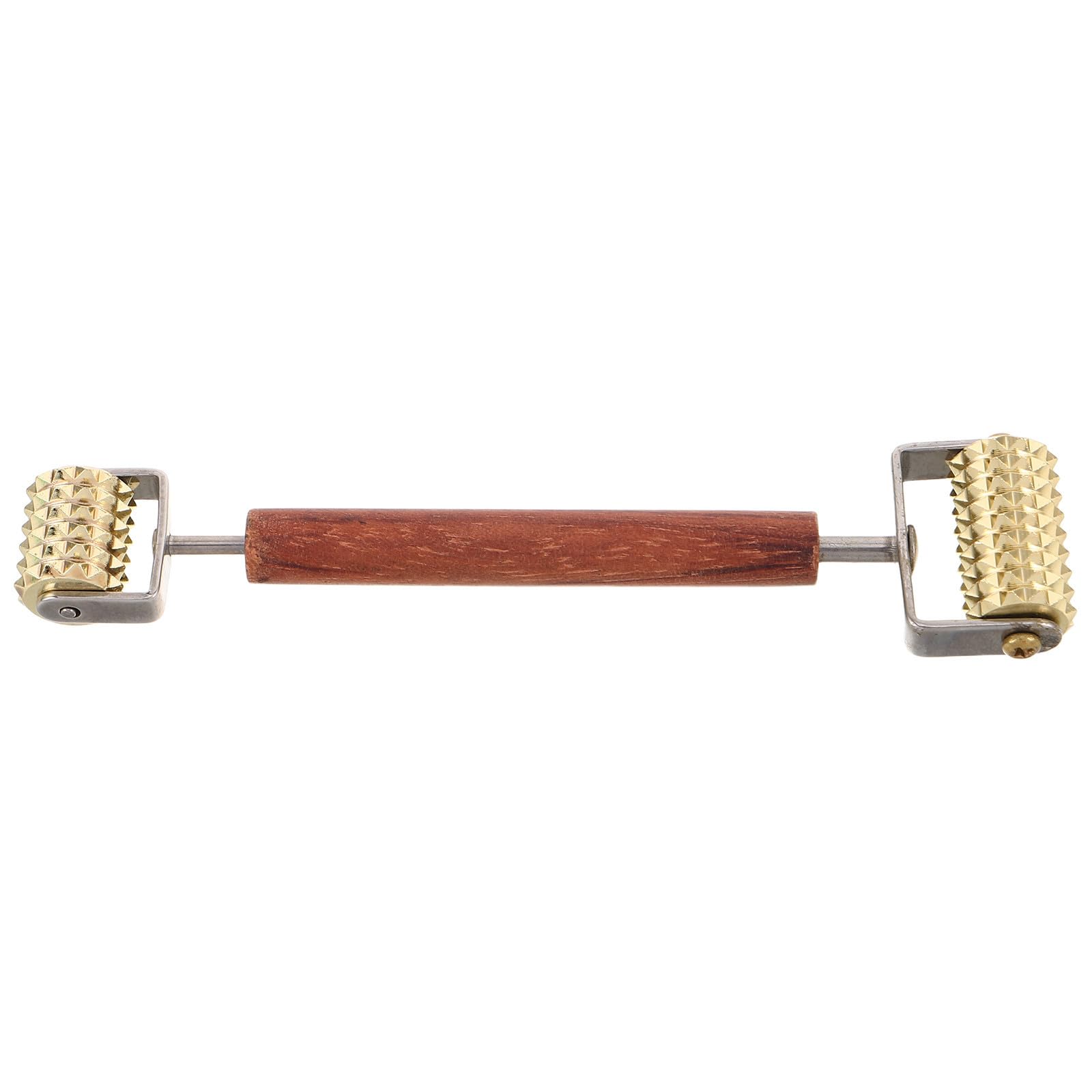Rodillo Facial de Belleza Masajeador en Forma de V, Acero Inoxidable y Madera, Dorado, 3d, para Cuidado Piel y Rutinas de Skincare en Casa, para Mujeres