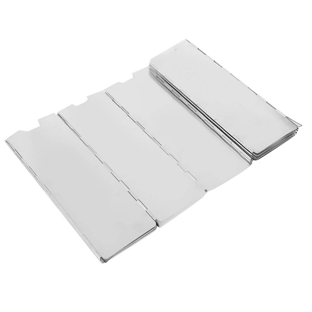 VGEBY pare-brise de camping Pare-brise de réchaud pliable à 8 plaques