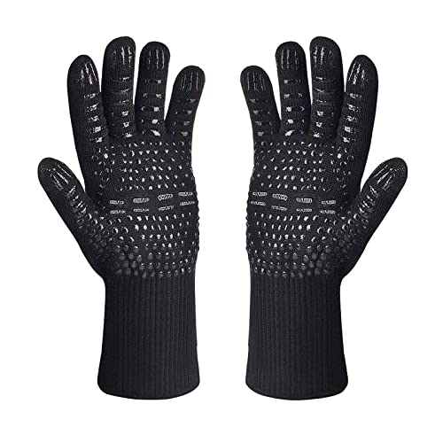 Guante de Barbacoa, Guantes de Cocina Resistentes al Calor hasta 300 °C, Guantes de Silicona Antideslizantes para Parrilla, Cocina, pastelería Cover