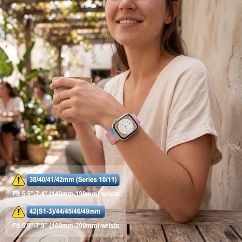 Image of Floral Band Compatible with Apple Watch Bands for Women 40mm 42mm 41mm 38mm 44mm 45mm 46mm 49mm, Cute Pattern Flower Soft Silicone Sport Strap for iWatch Series Ultra 11 10 SE 9 8 7 6 5 4 3 2