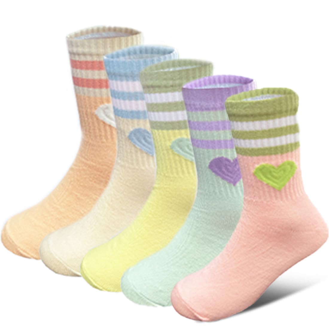 Calcetines Deporte Niña, 6 Pares 35-38,Calcetines Deportivos, Calcetines Coloridos, Calcetines Sin Costuras, Für 8-12 Años Niños