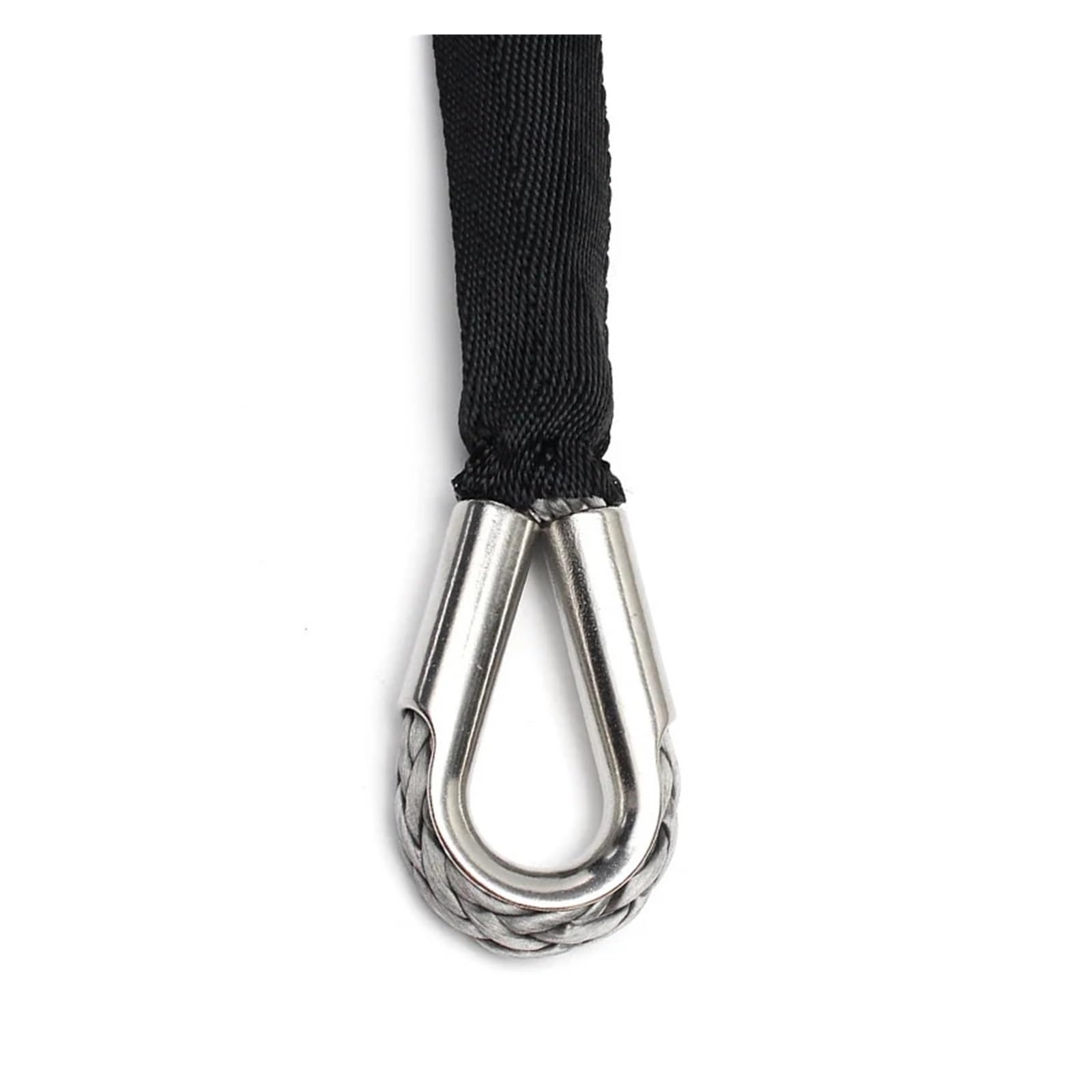 Corda di Traino Linea di Corda Sintetica for Verricello for Auto 2/5" X 100ft Cavo di Recupero Grigio 4WD ATV Corda Resistente Avvolta in Un Anello 10MM X 30M 23000LBS Facile E Sicuro