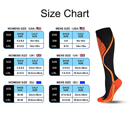 Meias de compressão, Romacci Meias de compressão para homens e mulheres. Meias esportivas profission