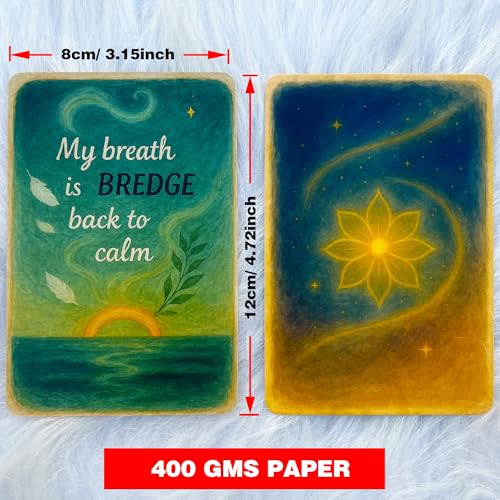Healing Oracle Cards for Beginners, 50 Affirmations for Soothing Fear, Trusting The Unknown, Receiving Support and Becoming The Light, Self-Care Deck for Mindfulness, Meditation & Spiritual Growth - image 3