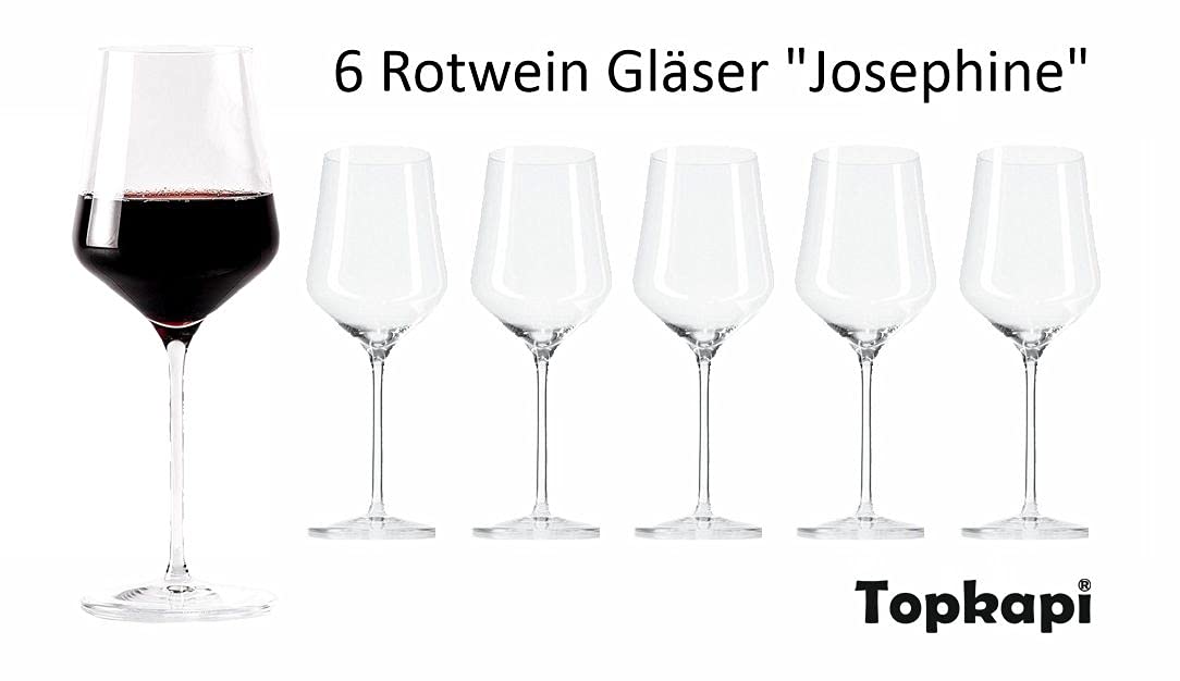 Topkapi Krauseburg 251.035 - Juego de vino tinto con 6 copas (48 cl) y 1 decantador (2 litros), fabricado en Alemania