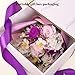 Preserved Flowers Bouquets, Flowers for Delivery Real Preserved Flowers Roses Bouquets Anniversary Graduation Birthday Gifts for Women Her Mom Grandma Wife Friends (Purple)
