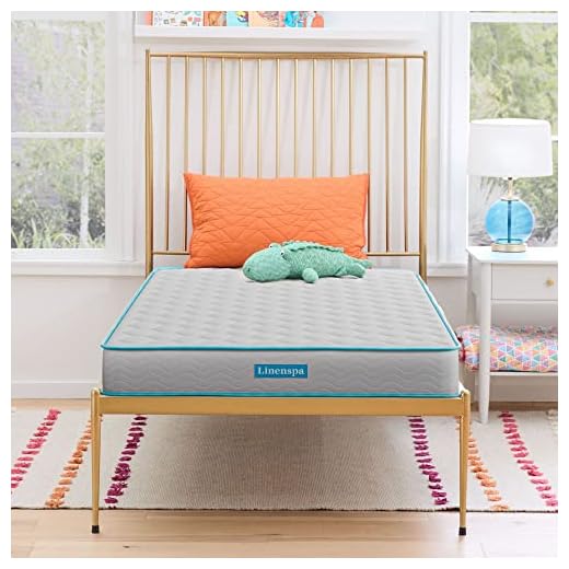 Linenspa 6 Inch Innerspring Twin Mattress with Foam Layer - Firm Feel - CertiPUR-US Certified - Mattress in a Box