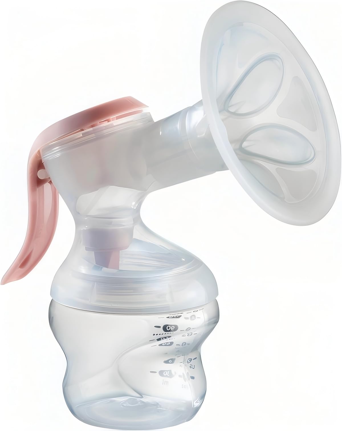 Manual Breast Pump with 150ml Storage Bottle, BPA-Free Silicone Breast Pump, Adjustable Suction, Ergonomic Hand Pump