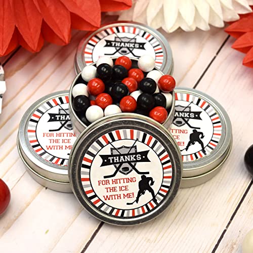 Hockey Themed Birthday Party Thank You Sticker Labels For Boys, 40 2" Party Circle Stickers By Amandacreation, Great For Party Favors, Envelope Seals & Goodie Bags #TOP5