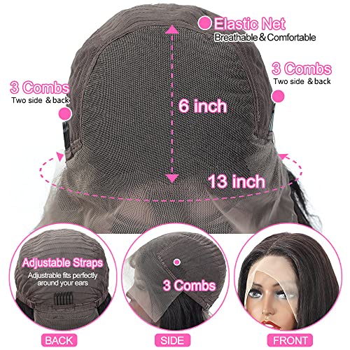 Body Wave Lace Front Wigs Human Hair 180% Density 13X6 Hd Transparent Lace Frontal Wigs For Black Women 22Inch Brazilian Virgin Human Hair Pre Plucked With Baby Hair Natural Hairline #TOP4