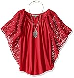 Speechless Girls' Batwing Raglan Sleeve Top