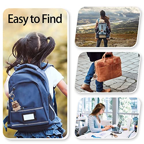 Image of Leather Keychain Case Holder Compatible with Apple AirTag, GPS Airtag Keychain Finder Tracker with Key Ring, Anti-Scratch Protective Air Tag Cover | Leather